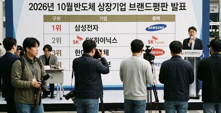 반도체 상장기업 브랜드평판 순위. / 단순 자료 사진. 기사 이해를 돕기 위해 AI로 제작한 이미지.