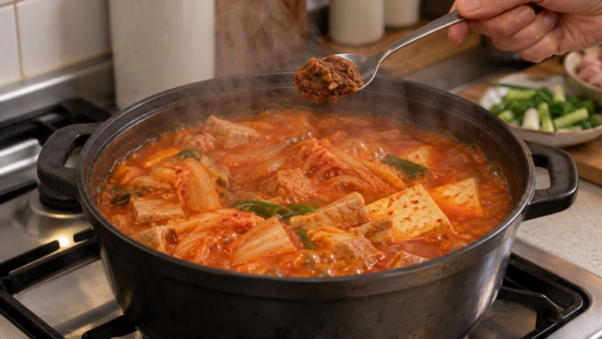 [위키레시피] 김치찌개 그냥 끓이지 말고 '이것' 한 스푼 넣어 보세요... 어떻게 했냐고 다들 묻습니다