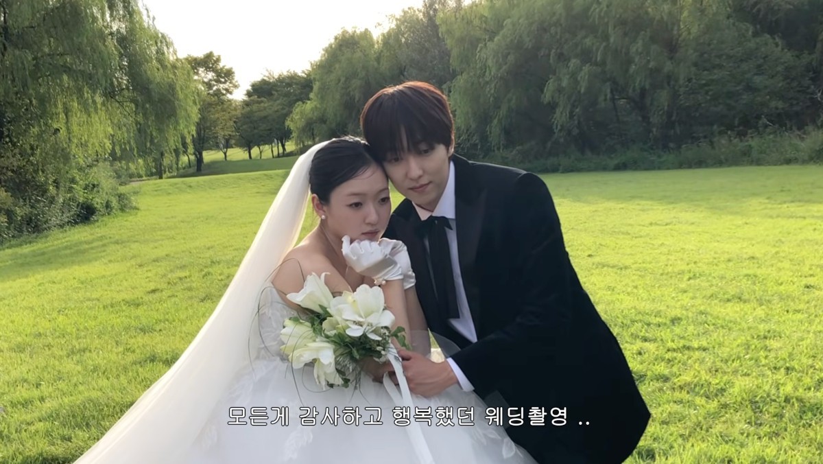 배우 차경은-이유진 웨딩 촬영 현장 / 유튜브 '경 은'