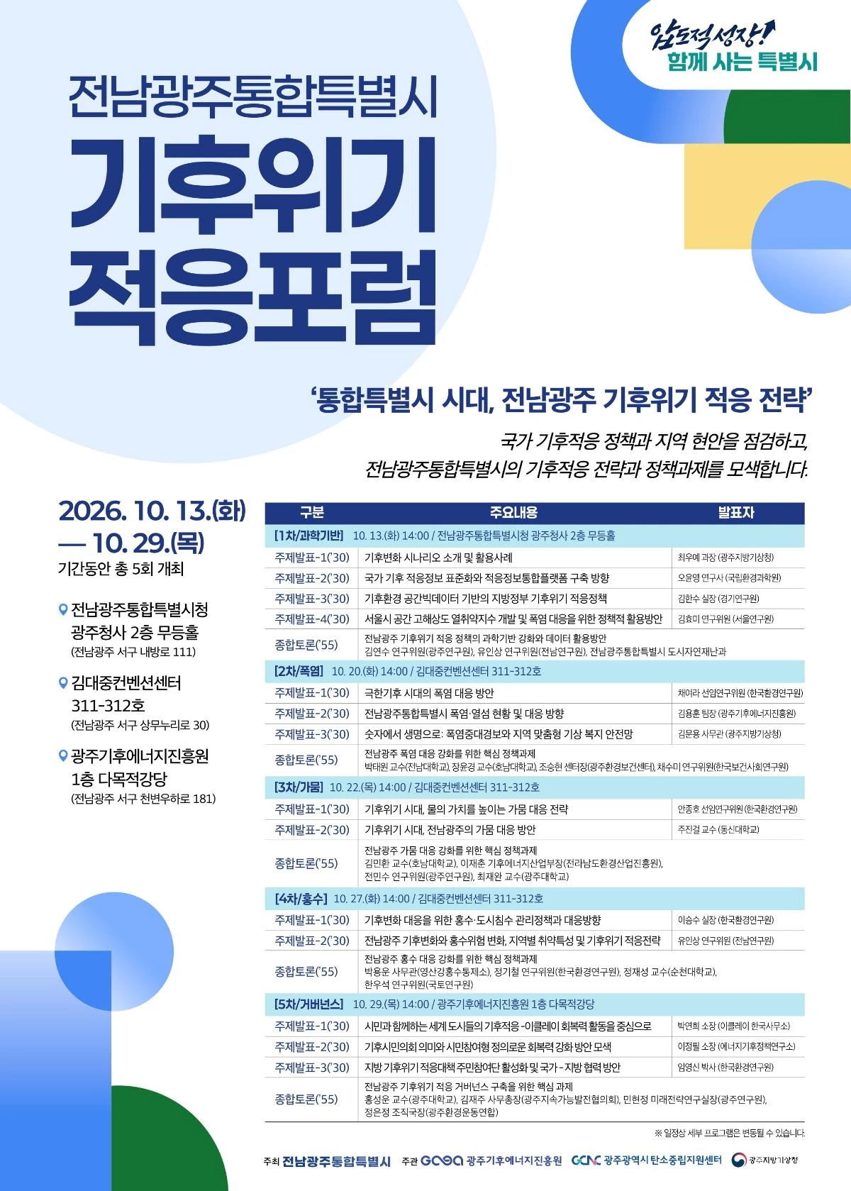 폭염·가뭄·홍수에 맞선다…전남광주 기후 대응 총력