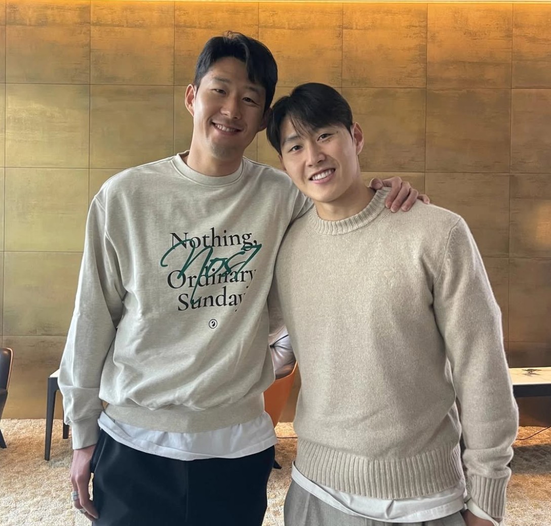 2024년 탁구 사건 당시 손흥민이 올린 이강인과 화해 인증샷 / 손흥민 인스타그램