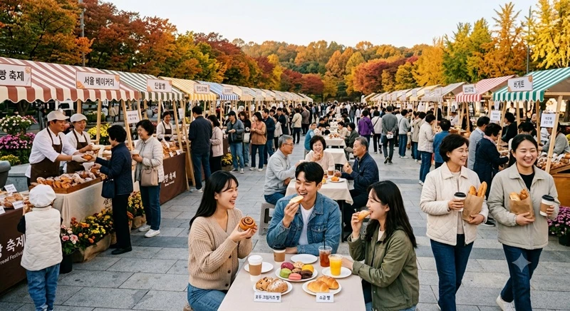 천안 빵 축제와 비슷하게 구현해본 이미지 / AI 생성 이미지