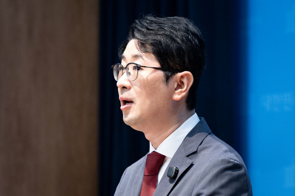 주진우 국민의힘 의원이 지난달 13일 서울 여의도 국회 소통관에서 김승원 법무부 장관 후보자 가족 조합의 방과후활동서비스 제공기관 지정시 평가점수 조작 관련 고발 기자회견을 하고 있다. / 뉴스1