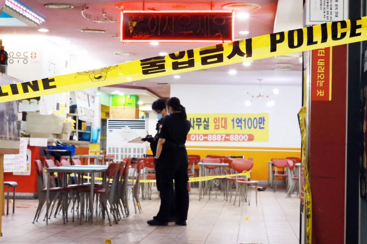 인천 구월동 흉기난동 현장 사진 / 뉴스1