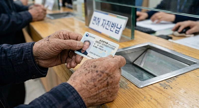 일정 나이 이상의 운전자가 면허증을 자진 반납하면, 혜택을 주는 제도가 있다. / AI 생성 이미지
