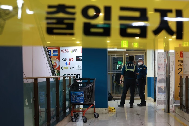 인천 구월동 흉기난동 사건 현장 / 뉴스1