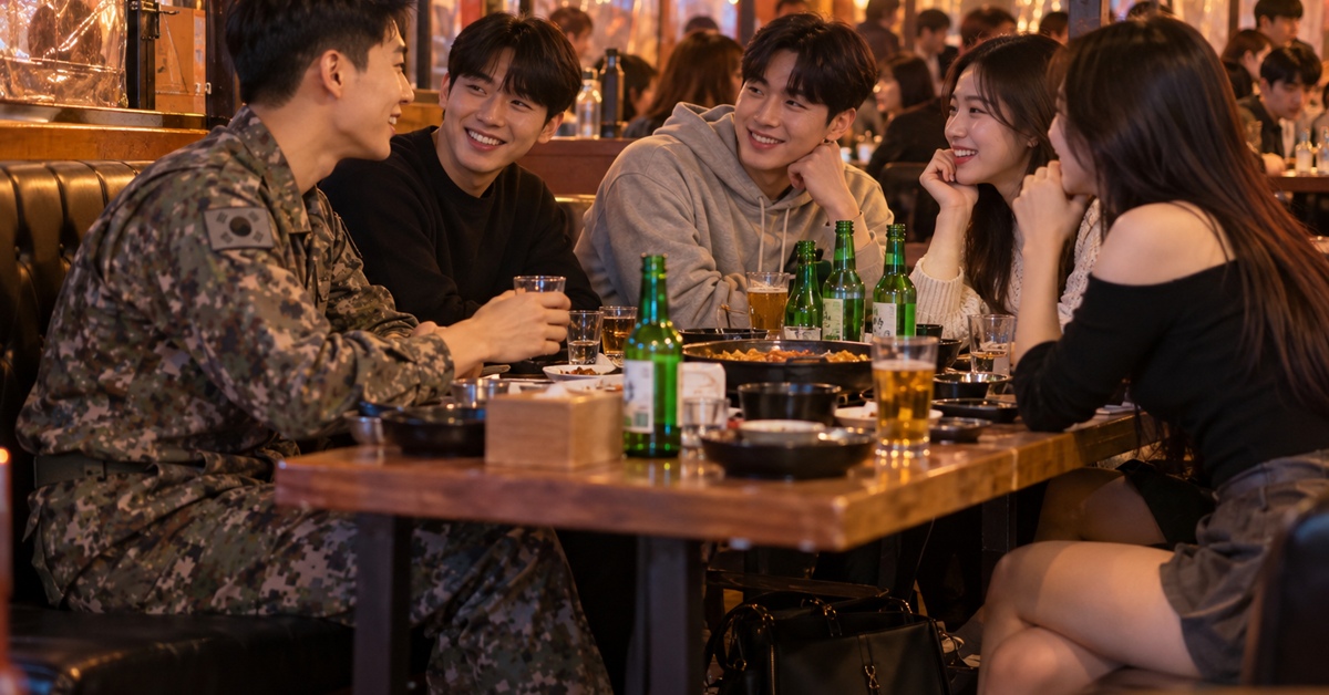 헌팅포차서 여성들과 합석한 군인…테이블 밑 '가방' 하나에 벌어진 일