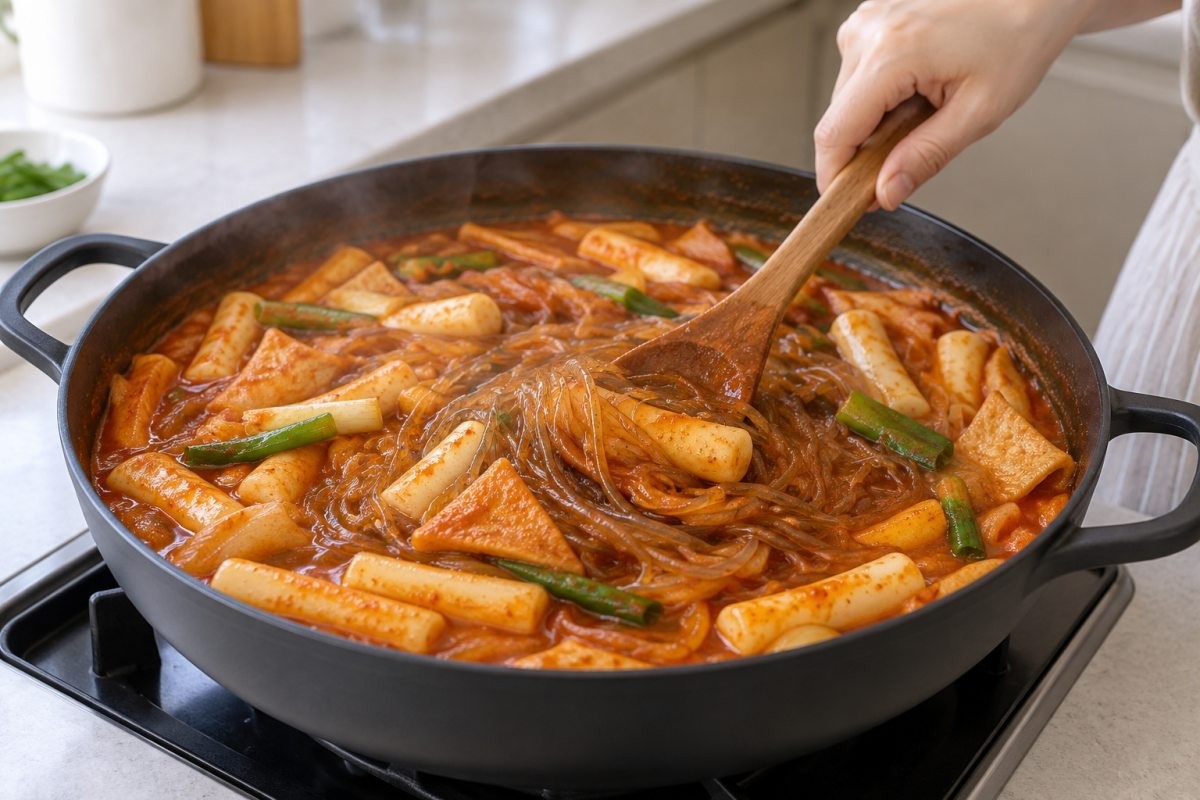 당면을 넣은 떡볶이. / 기사 이해를 돕기 위해 AI로 제작한 자료 이미지로, 실제 모습과 다소 차이가 있을 수 있습니다.