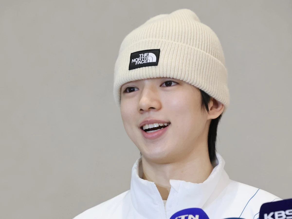 2026 밀라노·코르티나담페초 동계올림픽 피겨스케이팅 남자 싱글에서 4위를 차지한 차준환이 지난 3월 인천공항을 통해 입국, 취재진 질문에 답하고 있다. / 뉴스1