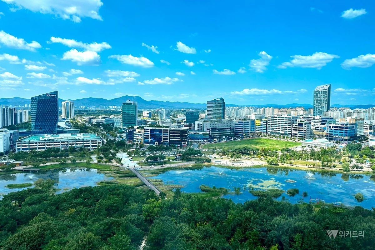 한국전력을 비롯한 16개의 공공기관이 자리하고 있는 나주 빛가람혁신도시 전경