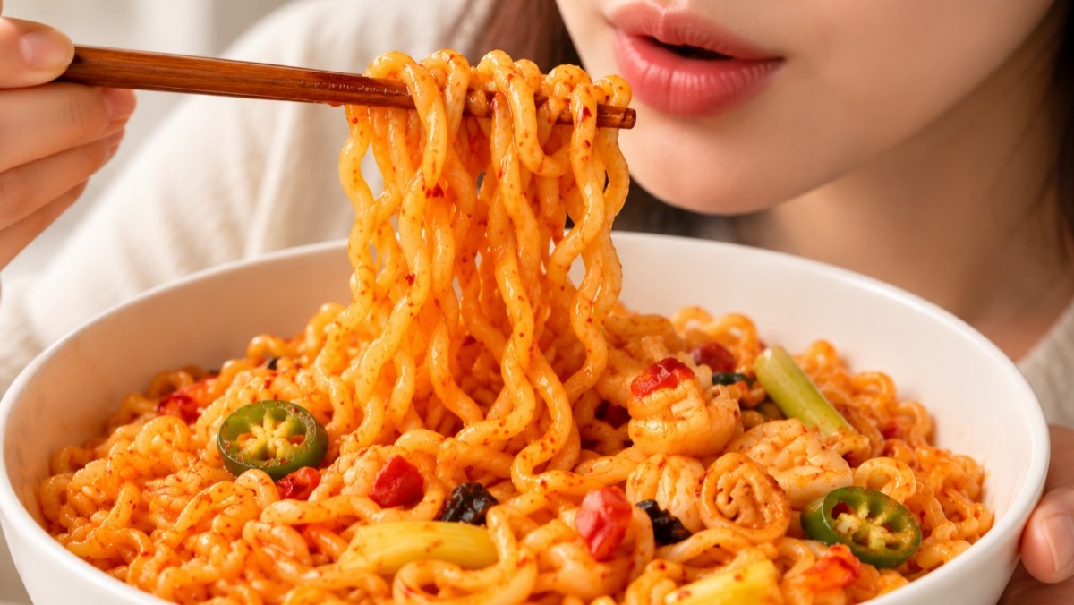 AI툴로 생성한 라면 사진. 기사 본문의 실제 라면과 직접적으로 무관함.
