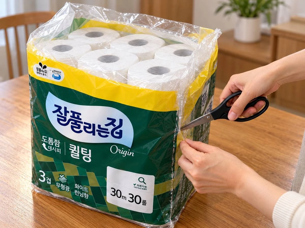 가위로 절취선을 따라 자르는 모습    AI로 만든 사진