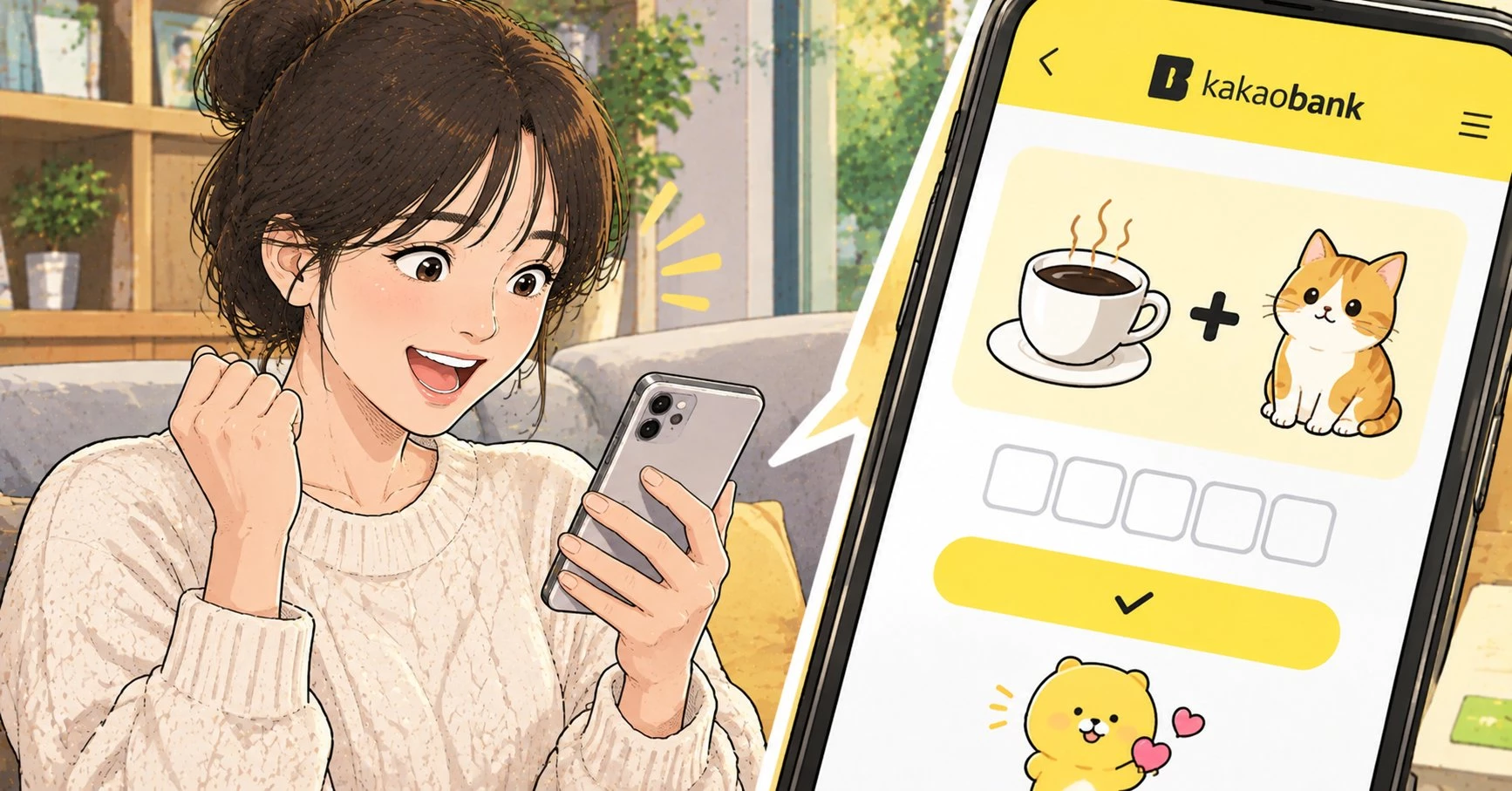 카카오뱅크 AI 이모지 퀴즈 관련 이미지.