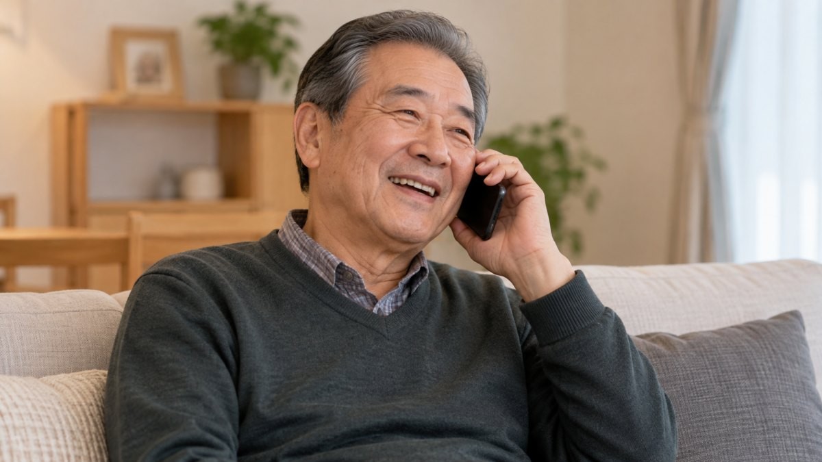 오랜 친구에게 전화하는 사람. 기사 이해를 돕기 위해 AI툴로 생성한 자료사진.