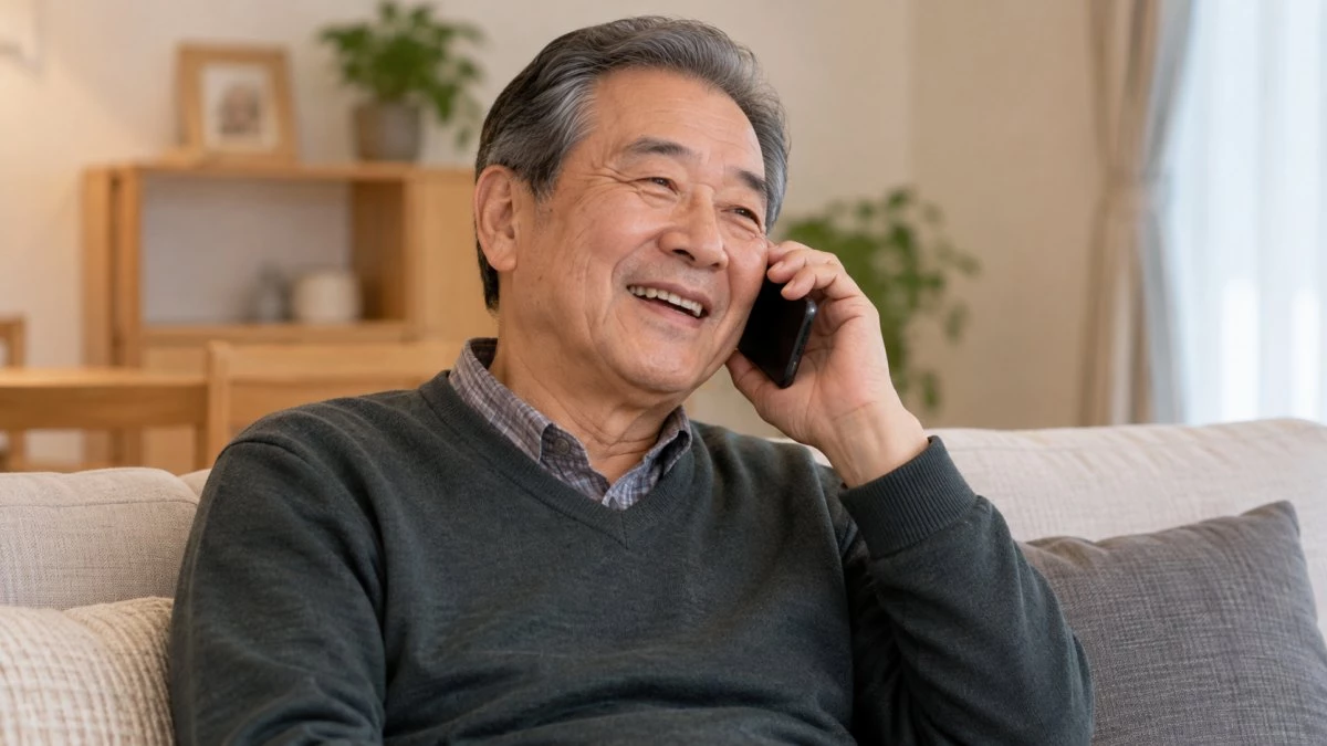 오랜 친구에게 전화하는 사람. 기사 이해를 돕기 위해 AI툴로 생성한 자료사진.