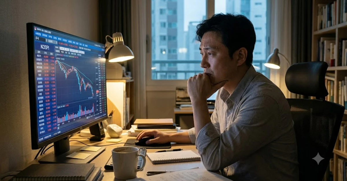 주식을 확인하는 사람. / 단순 자료 사진. 기사 이해를 돕기 위해 AI로 제작한 이미지.