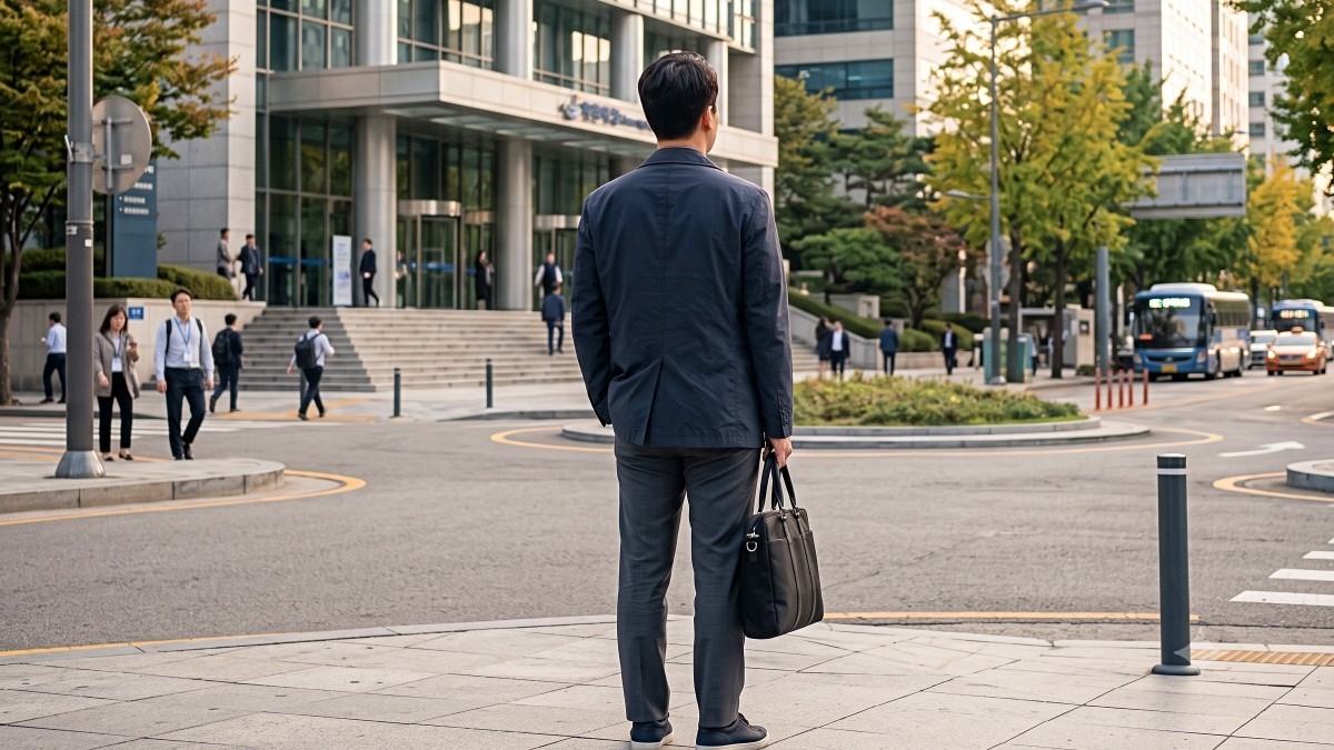 경제작 자유를 얻은 직장인의 뒷모습. 기사 내용 토대로 AI툴 활용해 제작한 자료사진.