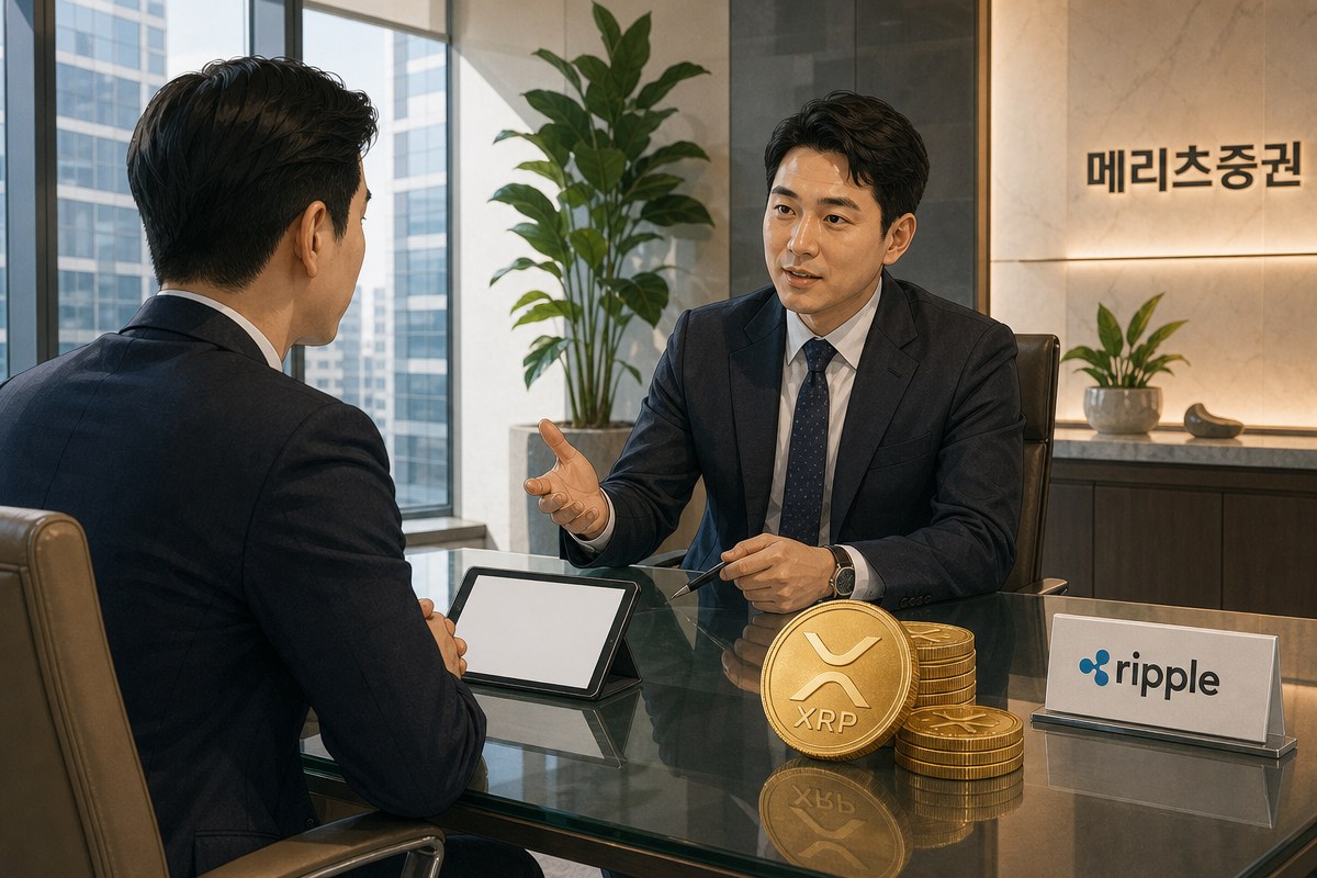 리플, 메리츠증권과 한국 증권사 첫 협력…수탁·토큰화 탐색에도 XRP 매수 약속은 없다