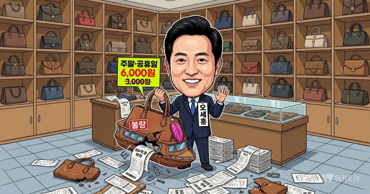 [위키만평] 104억 적자 나자 주말 요금 2배 올린 한강버스 실태