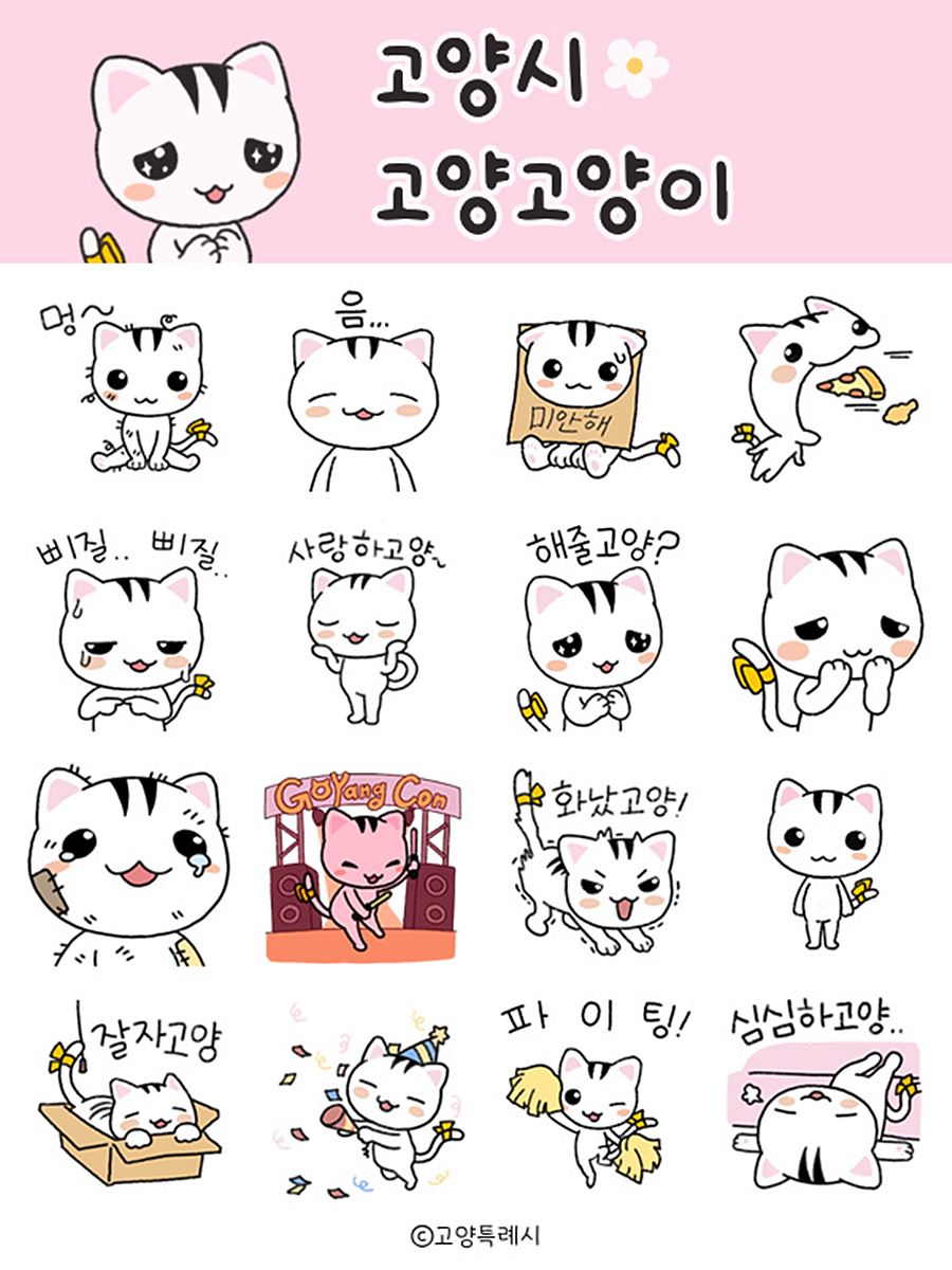 '고양고양이'가 내 카톡에…고양시, 이모티콘 4만명에 선착순 무료