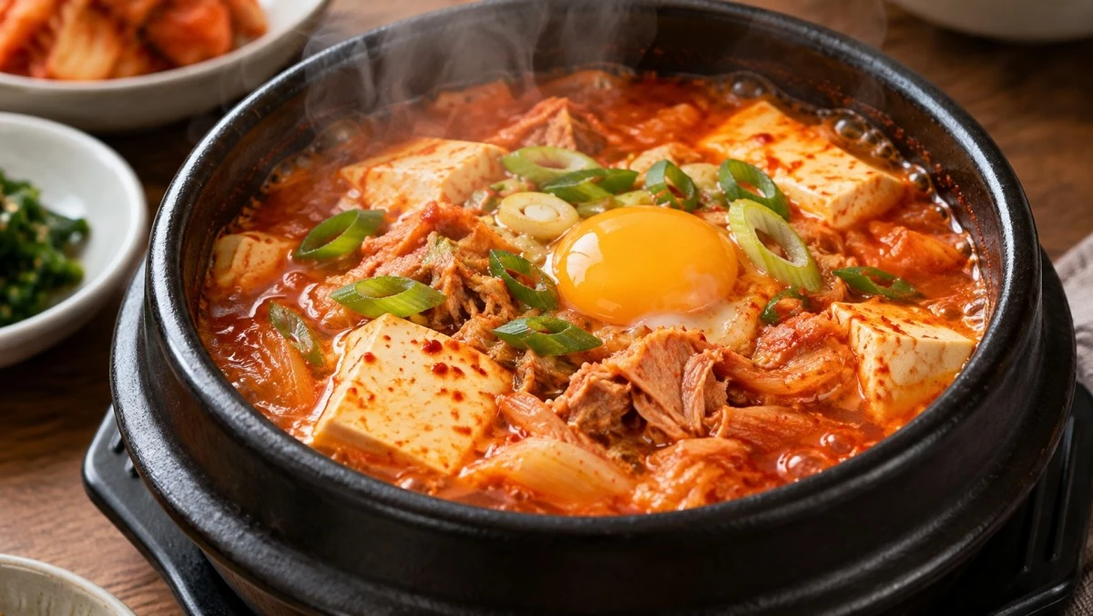 고추참치 순두부찌개. / 기사 이해를 돕기 위해 AI로 제작한 자료 이미지로, 실제 모습과 다소 차이가 있을 수 있습니다.