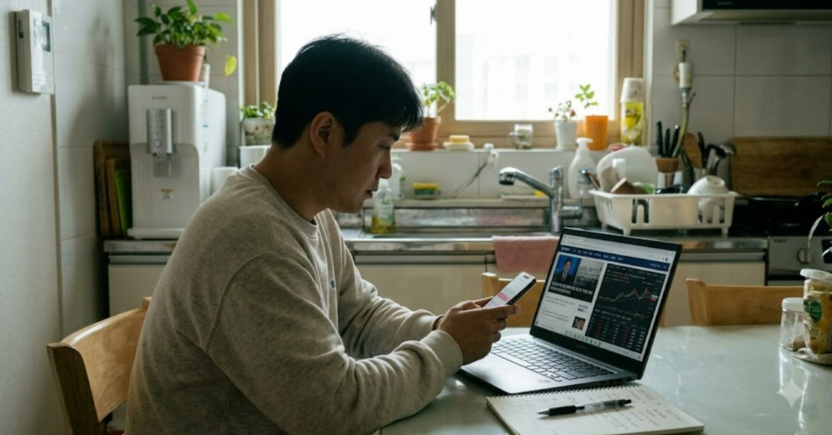주식하는 사람. / 단순 자료 사진. 기사 이해를 돕기 위해 AI로 제작한 이미지.