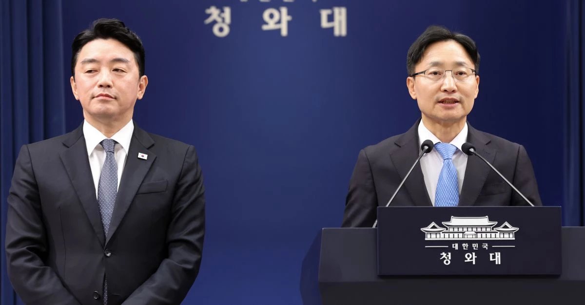 임광현 신임 대통령비서실장이 14일 청와대 춘추관에서 열린 인선 발표에서 인사말을 하고 있다. 이재명 대통령은 이날 강훈식 대통령비서실장 후임으로 임광현 국세청장을 임명했다. / 청와대