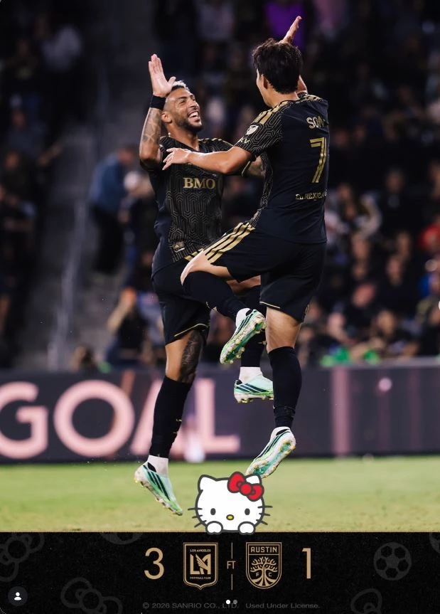 LAFC는 15일(한국 시각) 미국 캘리포니아주 로스앤젤레스의 BMO 스타디움에서 열린 오스틴FC와의 2026 메이저리그사커(MLS) 정규리그 30라운드 홈 경기에서 3-1로 이겼다. / LAFC 인스타그램
