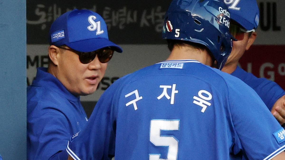 삼성 라이온즈 박진만 감독과 주장 구자욱. 자료사진./ 뉴스1