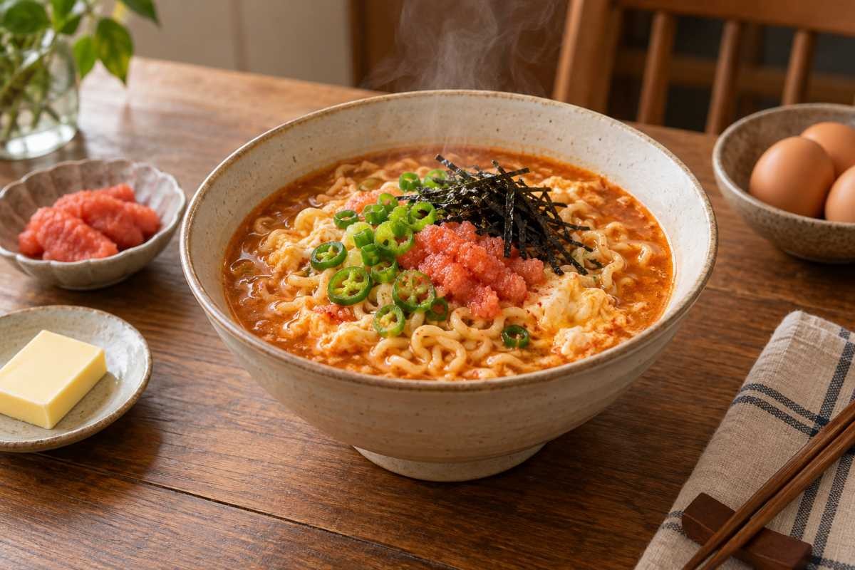 명란 라면 / 기사 내용을 바탕으로 제작한 AI 이미지. 실제 모습과 차이가 있을 수 있습니다