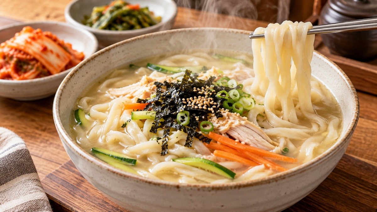 AI툴로 생성한 칼국수 이미지. 기사 본문의 실제 가게와 무관합니다.