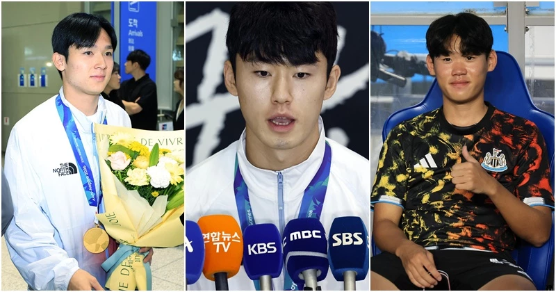 (왼쪽부터) 축구선수 양민혁, 이기혁, 박승수 / 뉴스1