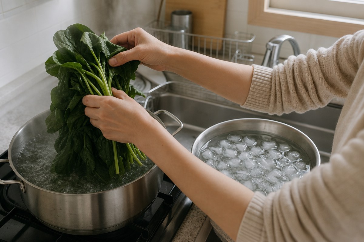 [요리꿀팁] 시금치 데친 뒤 '이것'부터 해보세요…냉동실에서도 색이 유지됩니다