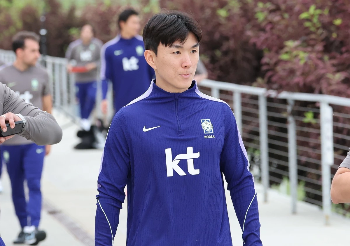 대한민국 축구대표팀 황인범이 지난 5월 미국 유타주 헤리먼에 위치한 자이언스뱅크 트레이닝센터에서 훈련에 나서고 있다. / 뉴스1