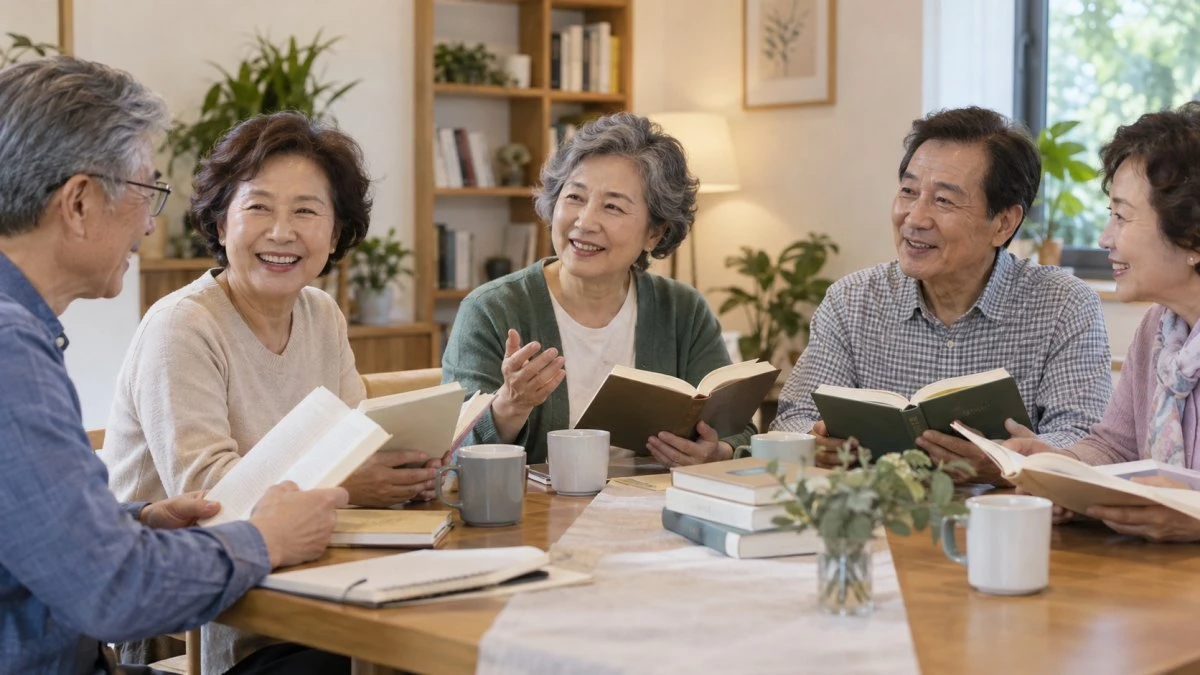 독서모임을 가지는 사람들. 기사 이해를 돕기 위해 AI툴로 생성한 자료사진.