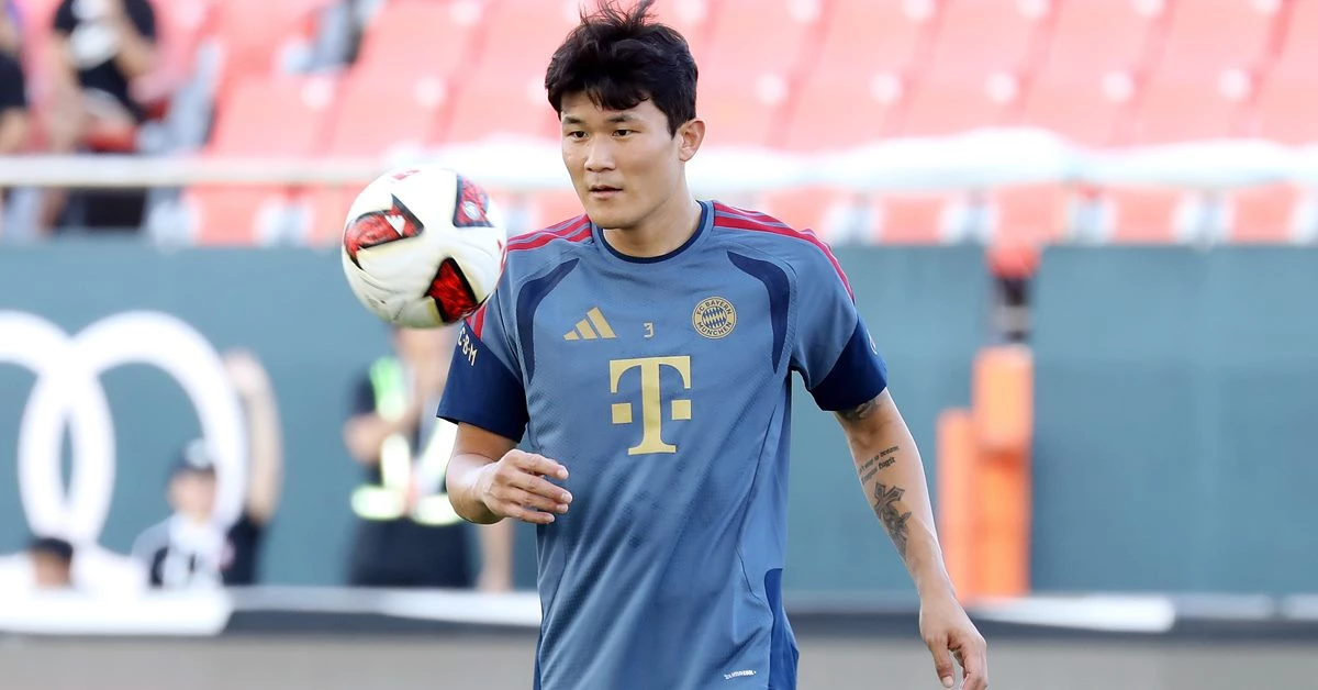 국가대표이자 FC 바이에른 뮌헨 소속 수비수 김민재가 친선전 '아우디 풋볼 서밋 2026 제주SK FC vs FC 바이에른 뮌헨'을 하루 앞둔 지난 8월 3일 오후 제주 서귀포시 법환동 제주월드컵경기장에서 훈련하고 있다.  / 뉴스1