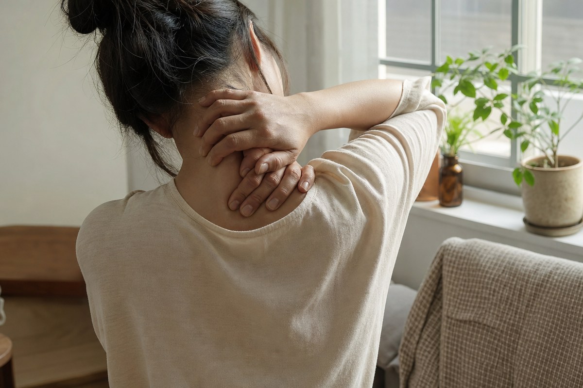 [건강꿀팁] '벽' 짚고 목·어깨·허리 5분 풀어보세요, 찌릿하면 바로 멈추세요