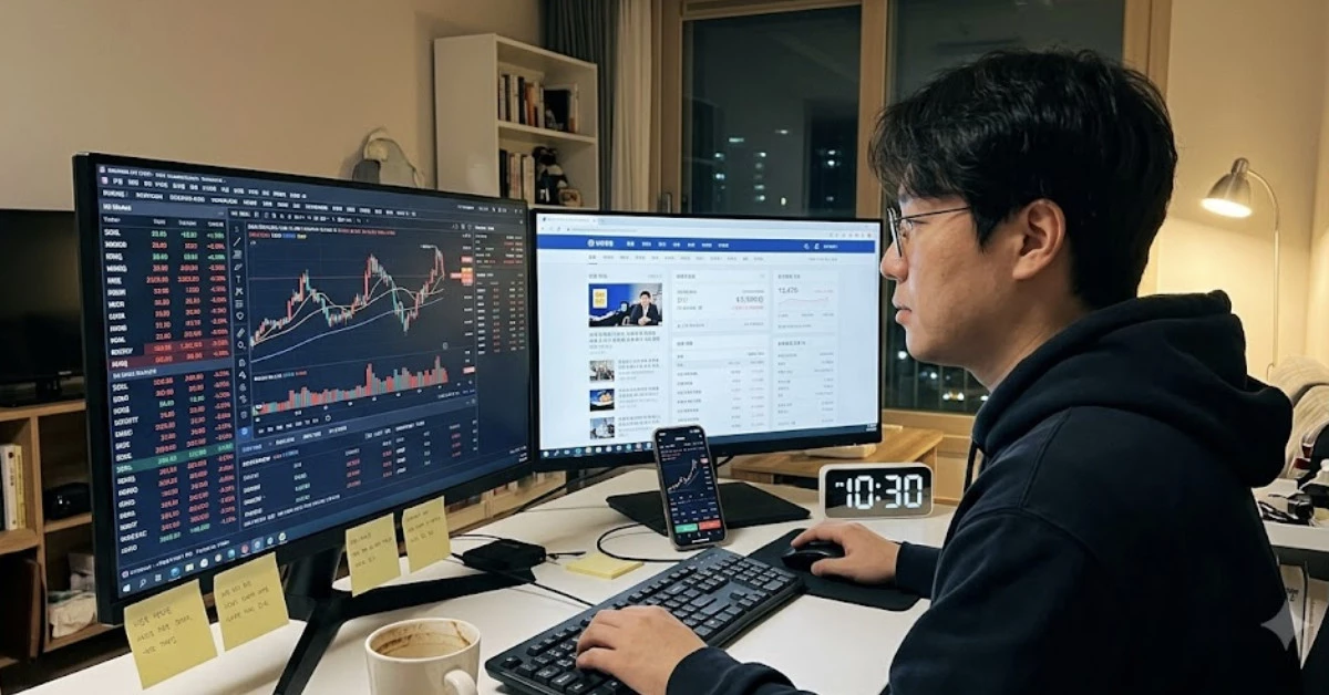 주식하는 사람 / 단순 자료 사진. 기사 이해를 돕기 위해 AI로 제작한 이미지.