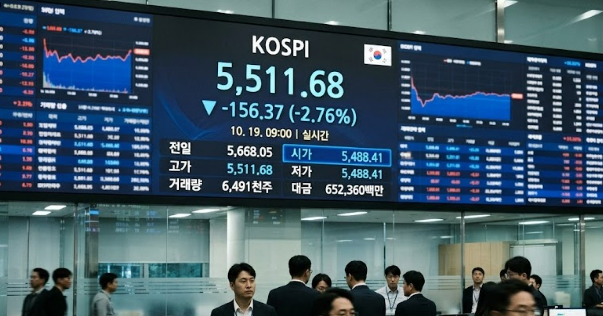 코스피 5488.41 출발…양대 지수 동반 2%대 하락 출발