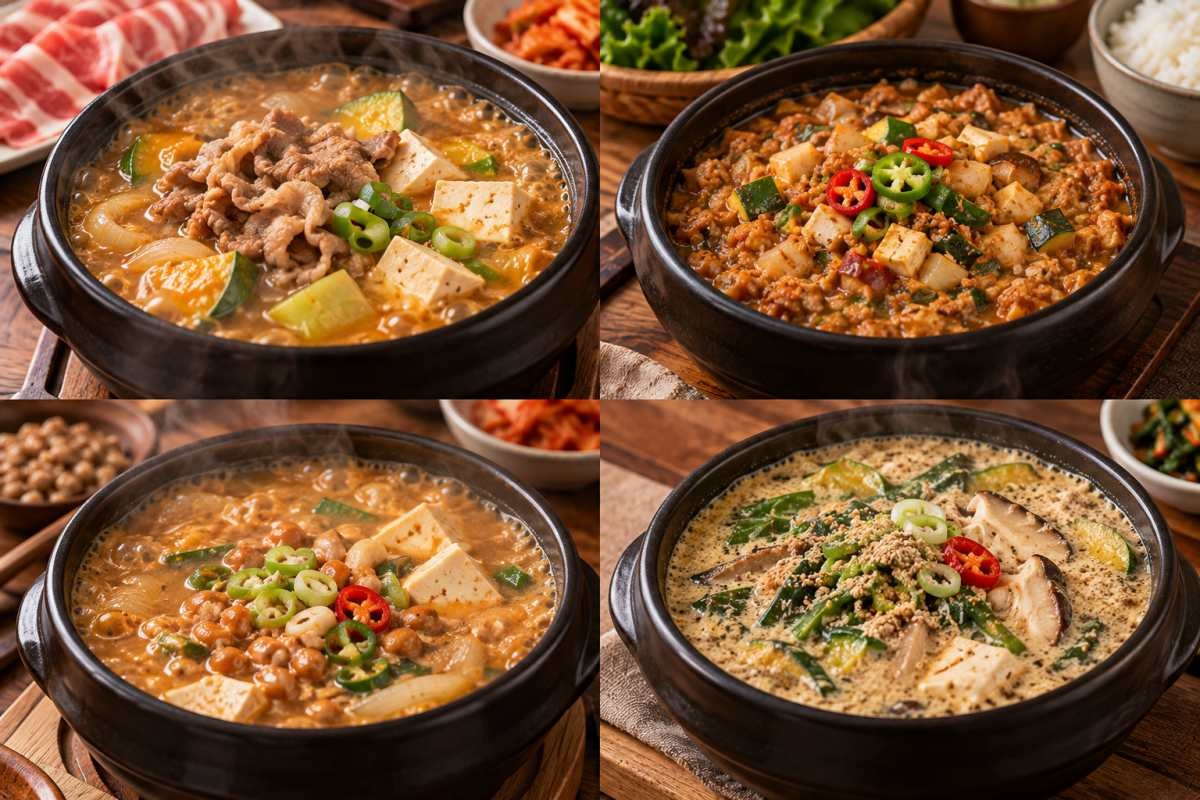 다양한 된장찌개 조리법 / 기사 내용을 바탕으로 제작한 AI 이미지. 실제 모습과 차이가 있을 수 있습니다