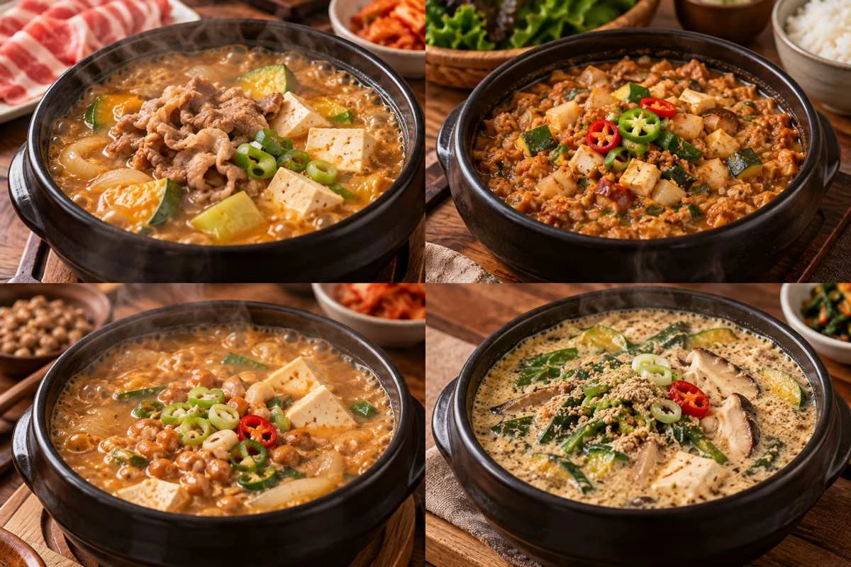 다양한 된장찌개 조리법 / 기사 내용을 바탕으로 제작한 AI 이미지. 실제 모습과 차이가 있을 수 있습니다