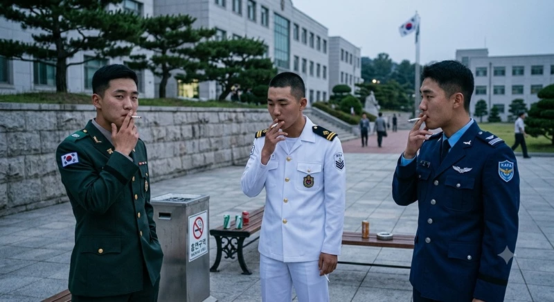 사관생도들에게도 '흡연'이 허용된다. / AI 생성 이미지