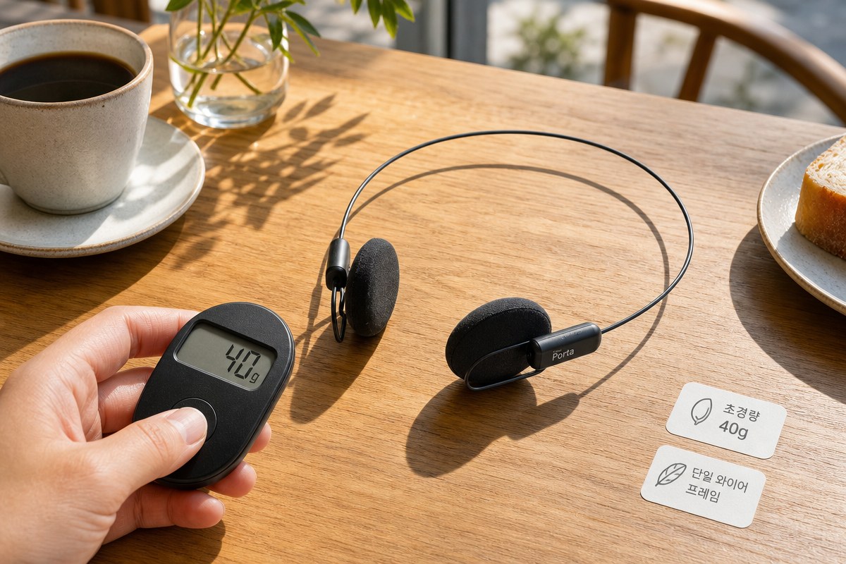 Final 무선 헤드폰 Porta, 철사 한 가닥으로 40g…마셜 온이어의 5분의 1 무게