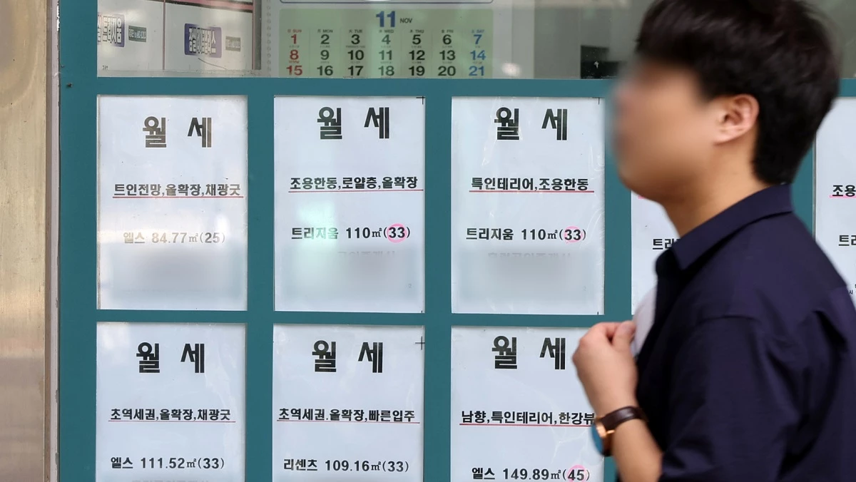 서울 시내 한 부동산 중개업소에 게시된 월세 정보. 기사의 이해를 돕기 위한 사진 / 뉴스1