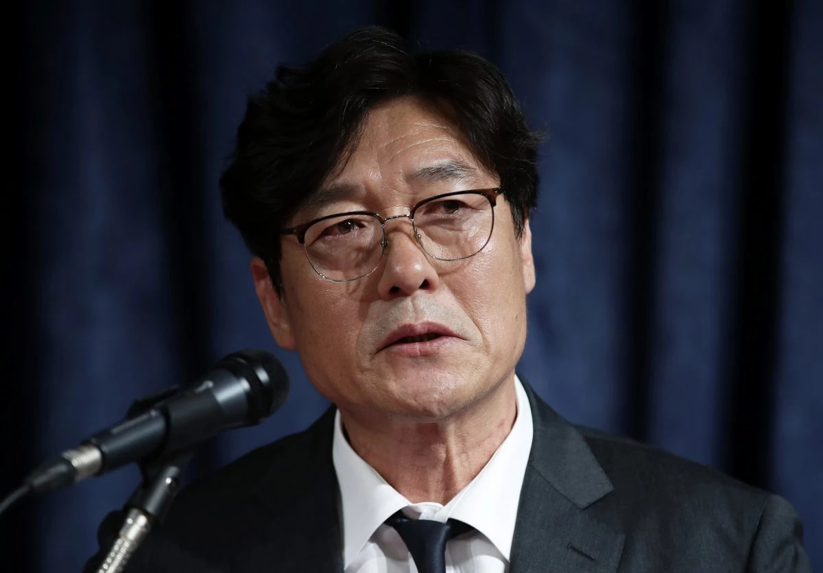 이임생 대한축구협회(KFA) 기술본부 총괄이사가 2024년 7월 8일 오전 서울 종로구 신문로 축구회관에서 축구 국가대표팀 감독 선임과 관련한 브리핑을 하고 있다. / 뉴스1