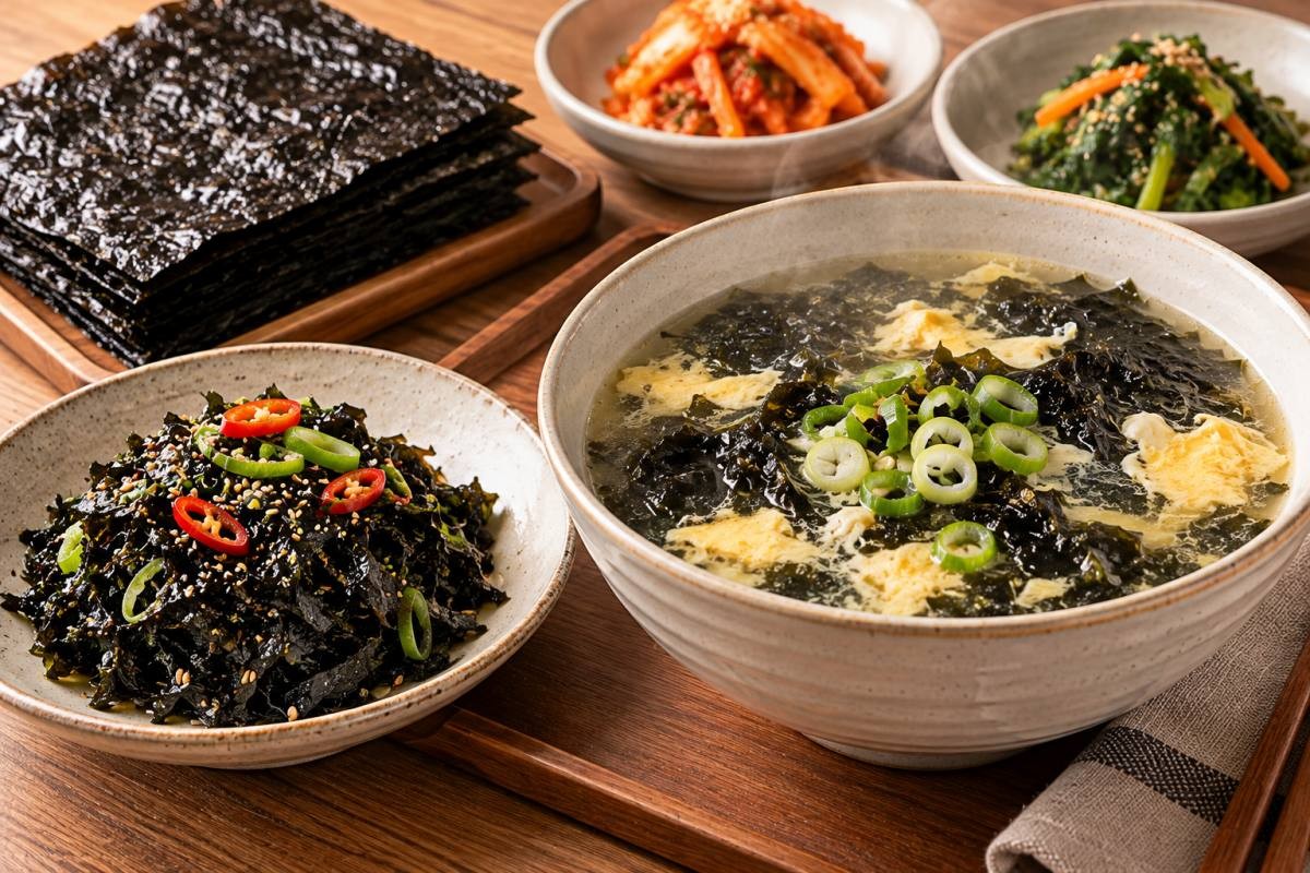 김을 활용한 요리 / 기사 내용을 바탕으로 제작한 AI 이미지. 실제 모습과 차이가 있을 수 있습니다