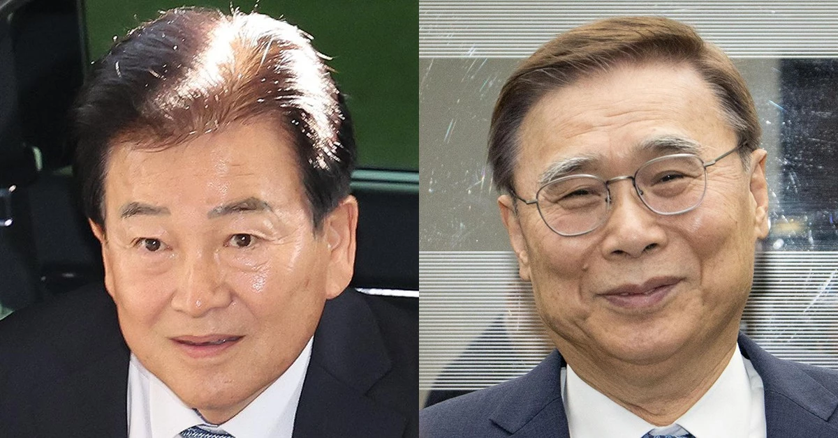 정동영(왼쪽) 통일부 장관과 이종석 국가정보원장. / 뉴스1