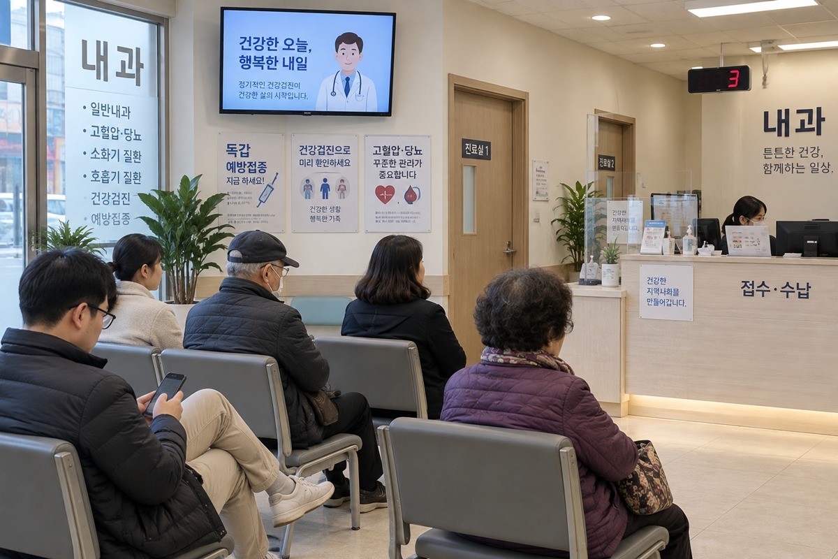 동내 내과 모습. 기사 이해를 돕기 위해 AI를 활용해 제작한 자료 사진. 기사 내용과 직접적인 관련은 없음. 동내 내과에서 벌어진 소란을 유쾌하게 수습한 할아버지 사연이 스레드 등 SNS에서 화제가 되고 있다. 지난 20일 스레드에는 '방금 동내 내과에서 도파민 터짐'이라는 제목으로 사연이 올라왔다. 해당 스레드 이용자는 최근 자신이 다니는 동내 내과에서 목격한 일을 다른 이용자들과 공유했다. 사연을 접한 다른 스레드 이용자들은 통쾌하다는 반응을 보였다.