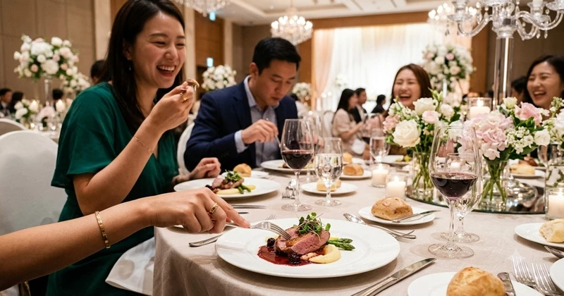 하객 식사는 뷔페, 코스 요리 등이 대표적이다. / AI 생성 이미지