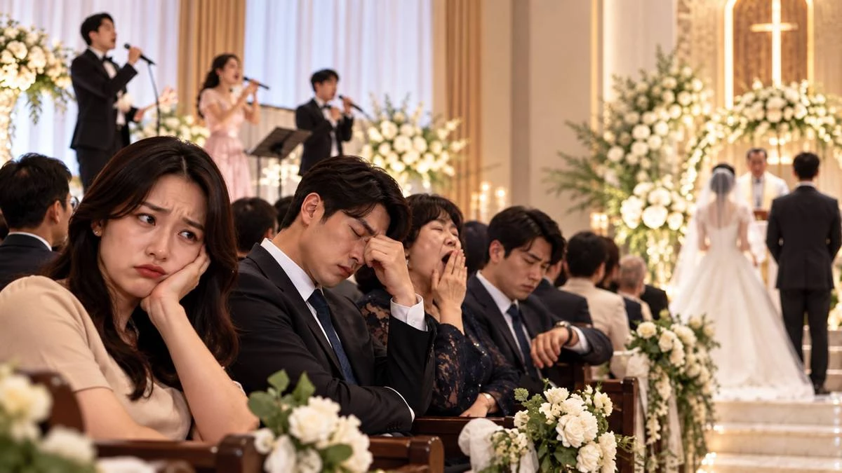 하객 입장에서 최악의 결혼식 / AI 생성 이미지